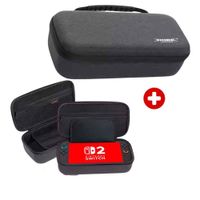 Estuche rígido para Nintendo Switch 2 + case portajuegos mediano, negro